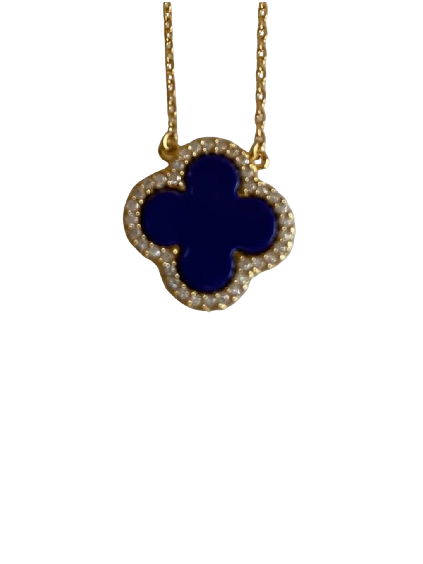 Authentic Designer Blue Clover Necklace